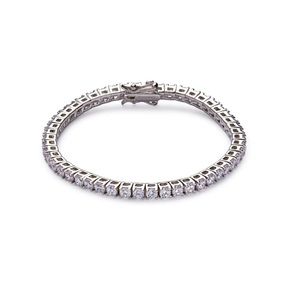 DORSEY KATE 3MM ROUND CUT, LAB-GROWN WHITE SAPPHIRE SILVER RIVIERE BRACELET